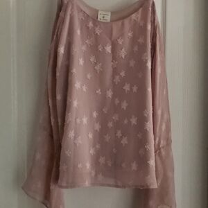 By Together Blush Star Sheer Blouse